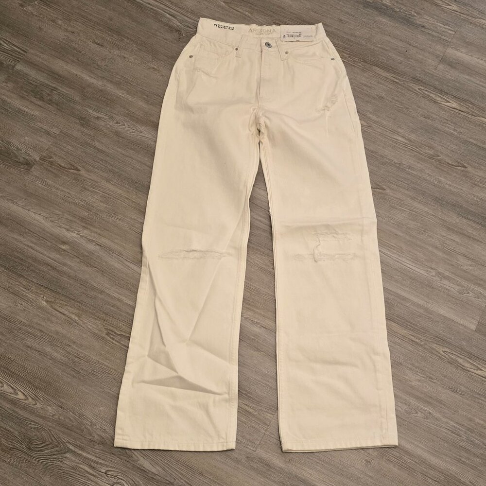 Highest Rise Wide Leg Skater Jeans Slouchy White Junior Size 0 NWT